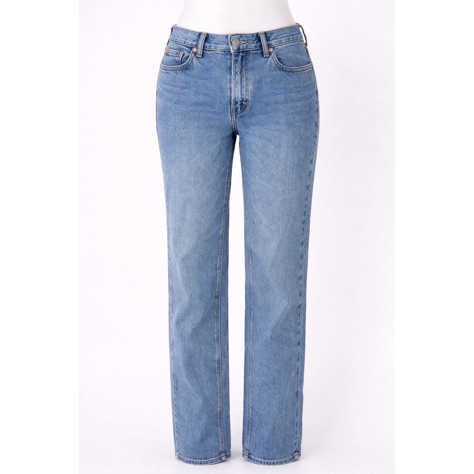 Tommy Hilfiger Vintage Straight Leg Jeans Medium Wash Blue Denim Size 6 L/33